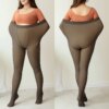 Collant thermique grande taille pour femmes, en molleton chaud pour l'hiver, bas Sexy pour dames