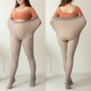 Collant thermique grande taille pour femmes, en molleton chaud pour l'hiver, bas Sexy pour dames