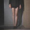 collant sexy noirs en résille ajouré pour femmes, bas Sexy à la mode