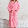 Peignoir en molleton de corail pour homme et femme, Kimono Long, en flanelle, doux et chaud, chemise de nuit, vêtements de nuit, Spa, hiver