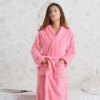 Peignoir en molleton de corail pour homme et femme, Kimono Long, en flanelle, doux et chaud, chemise de nuit, vêtements de nuit, Spa, hiver