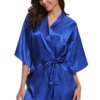 Peignoir en soie pour femmes, kimono sexy pour demoiselles d'honneur
