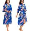 Peignoir Kimono Sexy en satin de soie pour femmes, robes de nuit