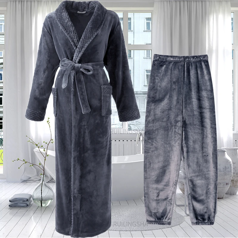 Grey Robe Pant Set