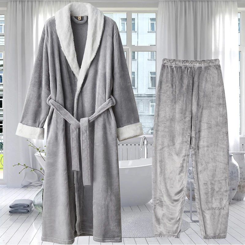 Grey Fur Robe Pant