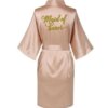 peignoir satin femme rose or pour femmes, robe de mariée, de demoiselle d'honneur de mariage