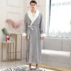 Peignoir de bain en flanelle pour femmes, grande taille, Kimono, rose chaud