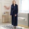 Peignoir thermique de luxe en flanelle Extra Long pour femmes et hommes