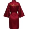 peignoir satin Robe de mariée en Satin de soie, Robes de demoiselle d'honneur pour femmes