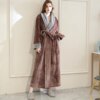 Peignoir thermique de luxe en flanelle Extra Long pour femmes et hommes