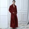 Peignoir thermique de luxe en flanelle Extra Long pour femmes et hommes