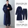 Peignoir thermique de luxe en flanelle Extra Long pour femmes et hommes