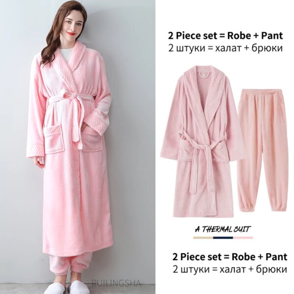 25140-4bb22c.jpg Peignoir thermique de luxe en flanelle Extra Long pour femmes et hommes