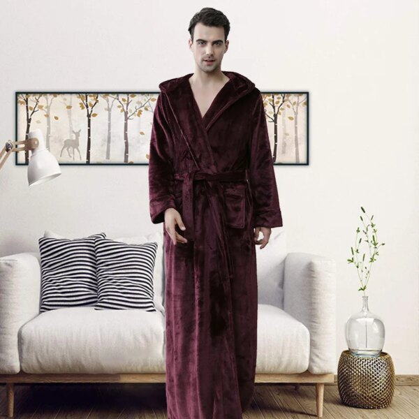 25326-1bd067.jpg peignoir Robe de bain en flanelle Extra longue pour homme et femme