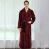 peignoir Robe de bain en flanelle Extra longue pour homme et femme