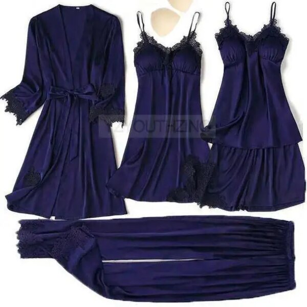 pyjama satin femme en dentelle vêtements de nuit en Satin, vêtements de nuit d'été avec pantalon