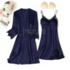 pyjama satin femme en dentelle vêtements de nuit en Satin, vêtements de nuit d'été avec pantalon