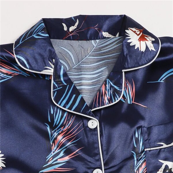 pyjama satin femme quatre pièces et dentelle pour femmes, vêtements de nuit Sexy