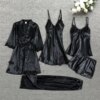 pyjama satin femme 5/4/2 pièces, Patchwork en dentelle, Bril, vêtements de nuit de mariage