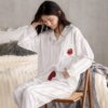 Pyjama en soie en Polyester et fausse soie pour femme, ensemble de nuit, Sexy