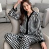 Pyjama en soie en Polyester et fausse soie pour femme, ensemble de nuit, Sexy