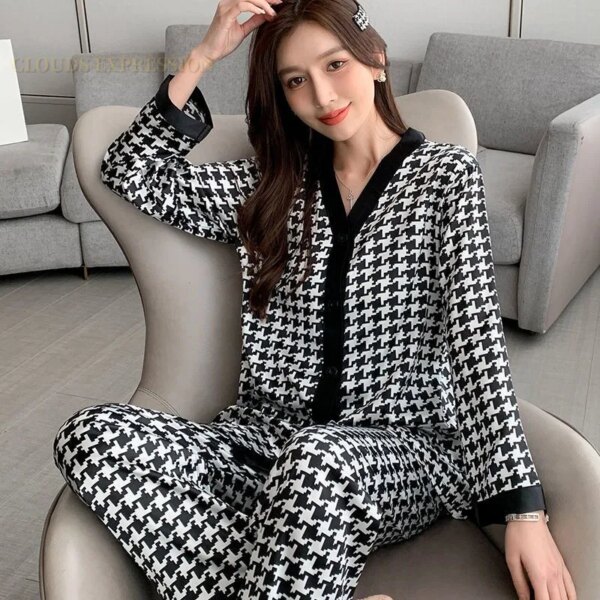 Pyjama en soie en Polyester et fausse soie pour femme, ensemble de nuit, Sexy