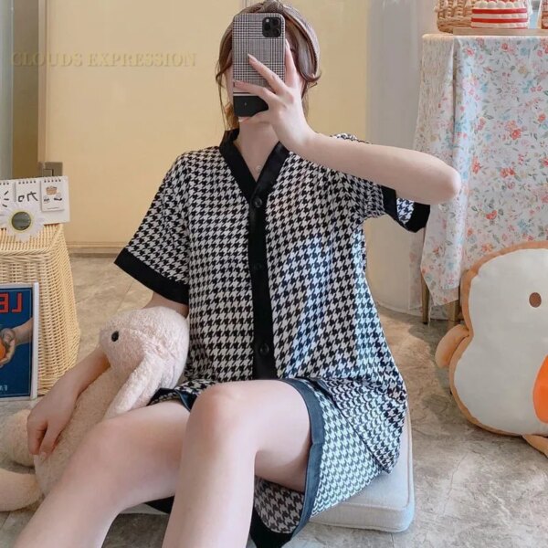 Pyjama en soie en Polyester et fausse soie pour femme, ensemble de nuit, Sexy