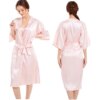Pyjama Satin de soie pour femmes, 2 pièces, Sexy, soie, Robe Pj