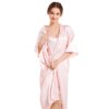 Pyjama Satin de soie pour femmes, 2 pièces, Sexy, soie, Robe Pj
