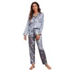 pyjama satin femme, imprimé léopard, vêtements de nuit
