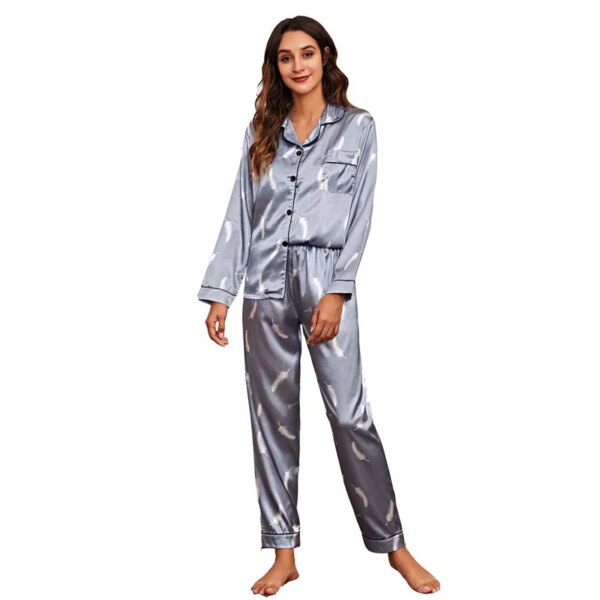 pyjama satin femme, imprimé léopard, vêtements de nuit