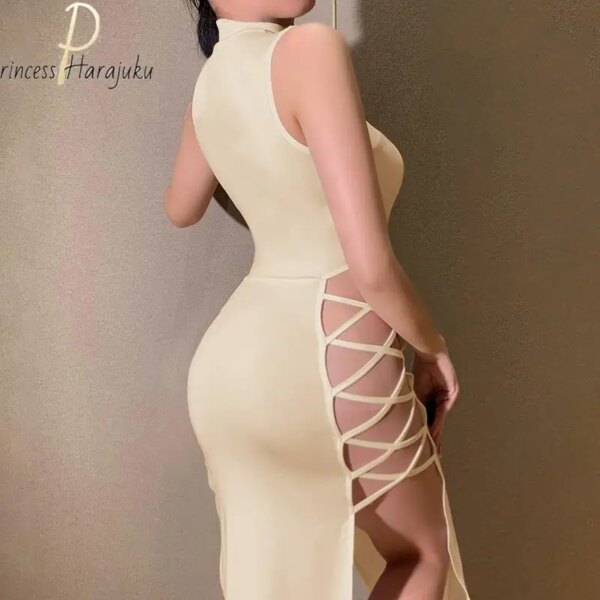 28499-5b14e3.jpg robe de soirée à col licou, nouveauté, tenue d'été élégante