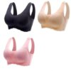 Soutien gorge grande taille en Latex pour femmes, sous-vêtement sans couture, BH Push Up