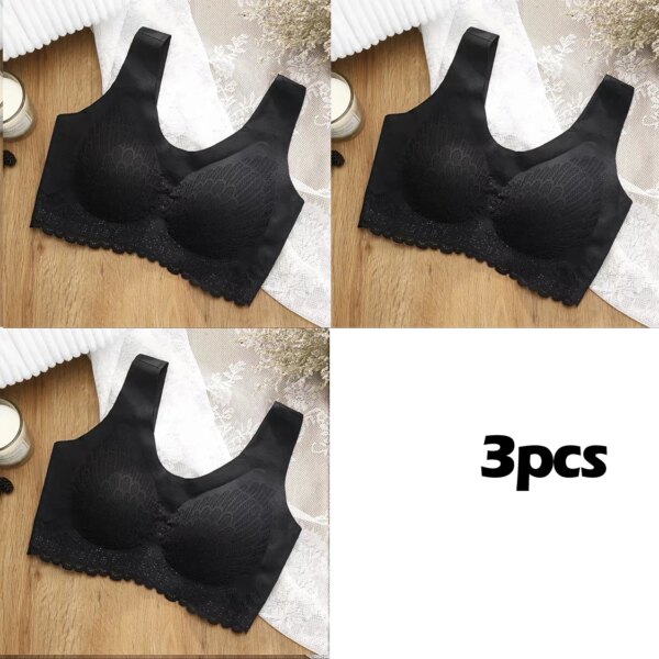 Soutien gorge grande taille en Latex pour femmes, sous-vêtement sans couture, BH Push Up