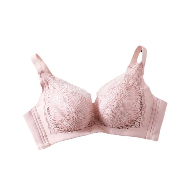 Soutien gorge Push Up en dentelle florale pour femmes, Sexy, sans fil, doux
