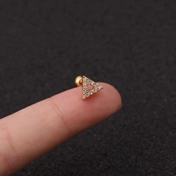 29046-a9c32a.jpg Mini boucle d'oreille femme Piercing en acier inoxydable 316, 1 pièce, en Zircon, pour femmes, Helix Tragus