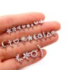 Mini boucle d'oreille femme Piercing en acier inoxydable 316, 1 pièce, en Zircon, pour femmes, Helix Tragus