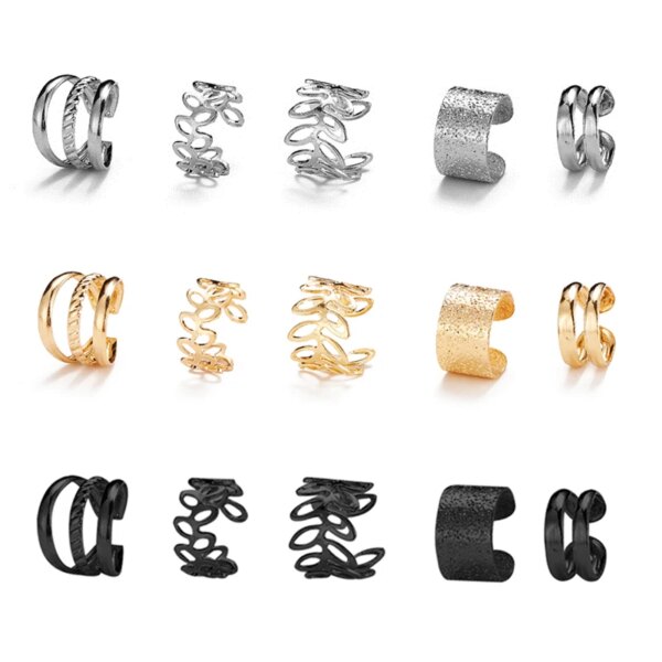 boucle d'oreille femme Ensemble de boucles d'oreilles en forme de feuilles pour femmes