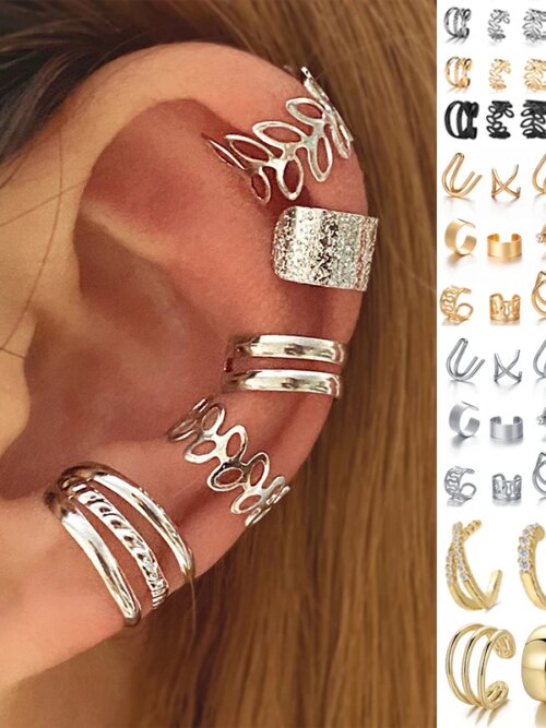 boucle d'oreille femme Ensemble de boucles d'oreilles en forme de feuilles pour femmes