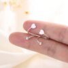 boucle d'oreille femme Anneau à lèvres torsadé en spirale en acier inoxydable, Piercing de langue, cœur