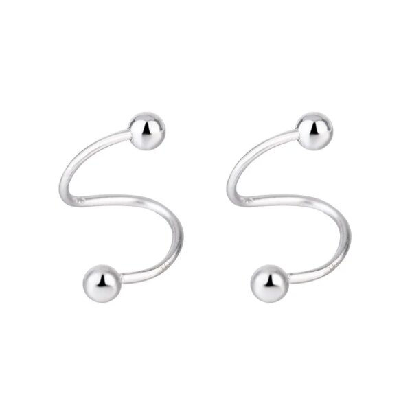 boucle d'oreille femme Anneau à lèvres torsadé en spirale en acier inoxydable, Piercing de langue, cœur