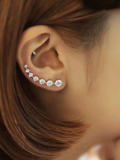 boucle d'oreille femme zircon 925, argent fin, pour femme, haute qualité, super brillant, en ligne
