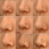 boucle d'oreille femme anneau de nez en cuivre Zircon sans perçage, cœur, étoile, couronne, Clip sur le nez