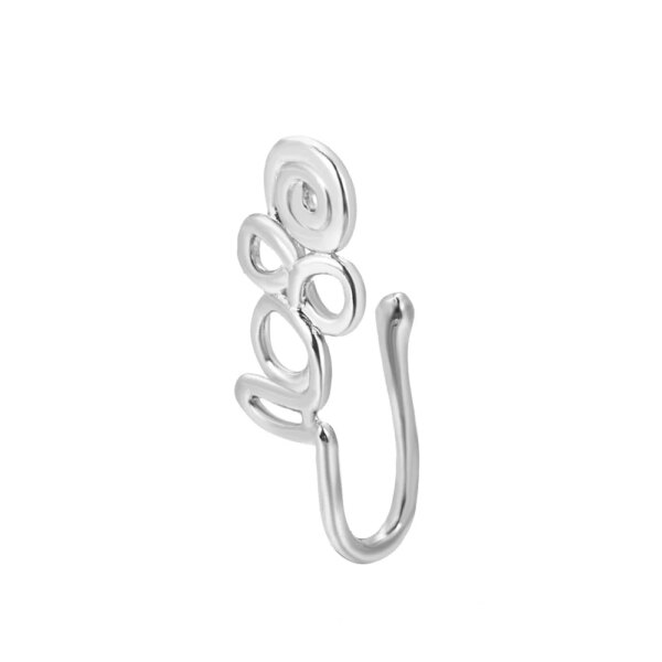boucle d'oreille femme anneau de nez en cuivre Zircon sans perçage, cœur, étoile, couronne, Clip sur le nez