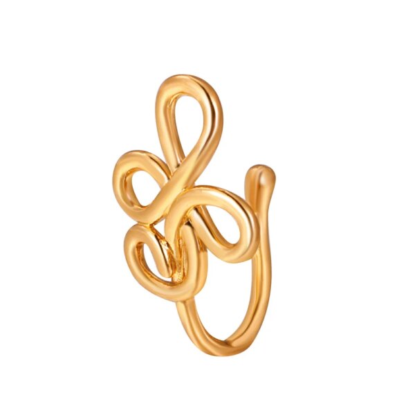 boucle d'oreille femme anneau de nez en cuivre Zircon sans perçage, cœur, étoile, couronne, Clip sur le nez