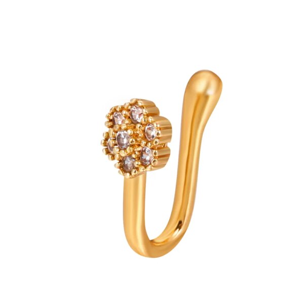 29287-34a747.jpg boucle d'oreille femme anneau de nez en cuivre Zircon sans perçage, cœur, étoile, couronne, Clip sur le nez