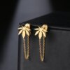 boucle d'oreille femme en acier inoxydable pour femmes, bijoux à la mode