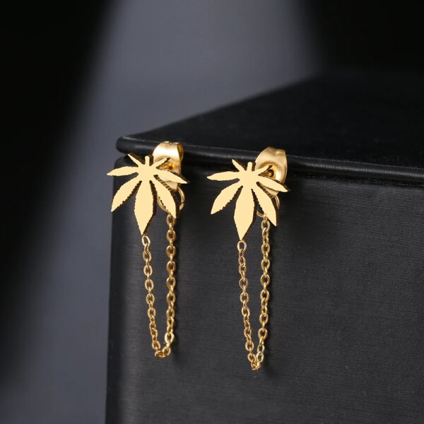 boucle d'oreille femme en acier inoxydable pour femmes, bijoux à la mode