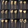 boucle d'oreille femme en acier inoxydable pour femmes, bijoux à la mode