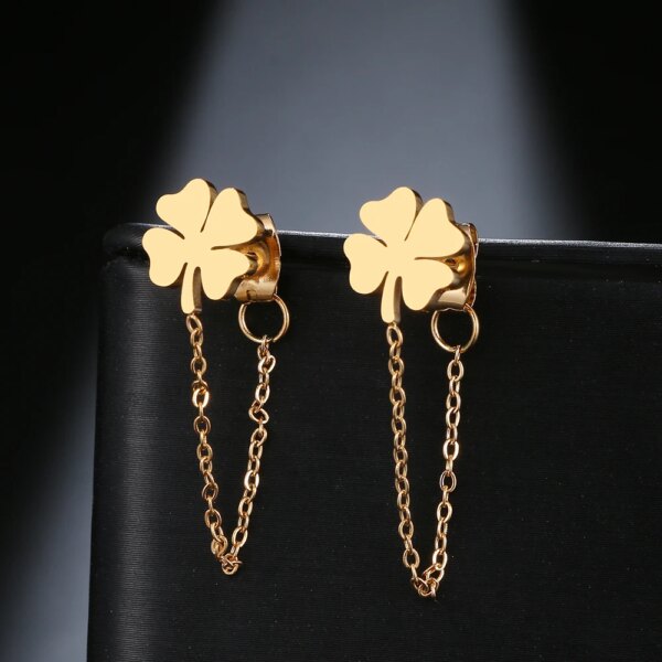 boucle d'oreille femme en acier inoxydable pour femmes, bijoux à la mode
